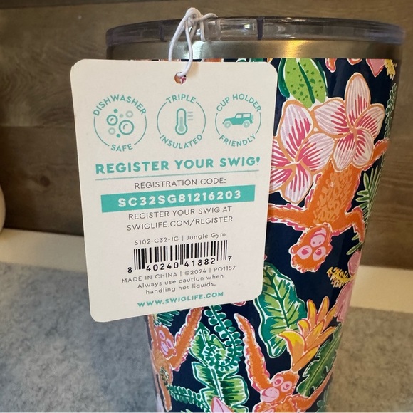 Swig NWT “Jungle Gym” 32oz. Insulated Tumbler - Picture 5 of 6